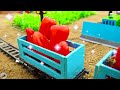 Diy tractor making mini Roller Coaster Construction | diy mini Concrete Train Track | HPMini DiyFarm