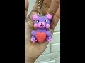 Teddy keychain diy 😍|| clay art ||#shorts  #viral #teddybear