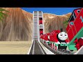 【踏切アニメ】あぶない電車 Building a Thomas Train 🚦 Fumikiri 3D Railroad Crossing Animation #train