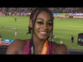 Shericka Jackson's HISTORIC 21.41 clinches 200m ahead of Gabby Thomas and Sha'carri | NBC Sports