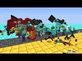 DIAMOND ARMY vs GOLD ARMY in Minecraft Mob Battle