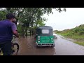 Walking in Rain on the Road of village | Walk in heavy rain | Rain in Indonesia | Rain Ambience