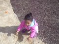 Cute Funny Baby Playing in the sand