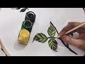 Pillow cover fabric painting design part 1 leaf 🌿 painting 🎨🖌️#sanaya