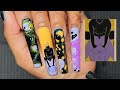 AlphaChanneling Handpainted Nail Art 💜✨️🖤