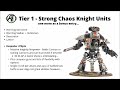 Chaos Knights Units Tier List in 10th Edition Warhammer 40K - Strongest and Weakest Datasheets?