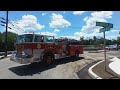 Woodstown NJ fire Munster engines leaving