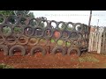 Old Tires FENCING and Homestead Decorations Kenya by Charles Koigi  (Charlo SUCCEED)