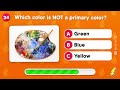 30 Elementary School Questions 🧠🤓🤔 | General Knowledge Quiz | Trivia Challenge ✅