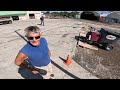 Pouring concrete, grandma's here, goofing around!