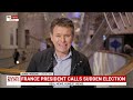 Emmanuel Macron calls for French election following EU vote