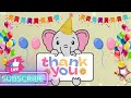 Happy Birthday Song|| Children's Music || Animal Birthday party|| Nursery rhymes ||KidZBoard