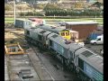 Rails in Wales. Inside Newport Docks, Fastline class 66 unloading 2008