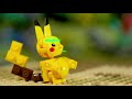 Pokémon Brick Building Mega Construx Pikachu vs Meowth Animation