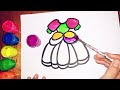 Beautiful Dress Drawing Painting Colouring for kids Toddlers | How to draw dress #dressdrawing