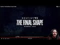 Destiny 2 The Final Shape Launch Trailer Made Me HARD (REACTION)