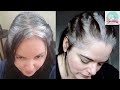Natural Hair Dye to Cover the Grey Hair at Home | ඩයි නොකර සුදු හිසකෙස් කලු කරමු #henna #greyhair