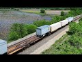 BNSF Warbonnet #730 helps bring a westbound intermodal through the high-wide defect detector