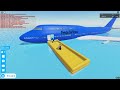 Roblox Cabin Crew Simulator -  Water Landing on Boeing 747 New York City to Los Angeles