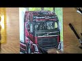 Realistic Drawing of VOLVO FH Semi-Truck