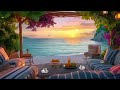 Bossa Nova: Outdoor Seaside Cafe Ambience ☕ Relaxing Coffee Shop Music, Ocean Wave Sounds