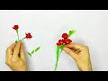 How to Make Apple Flowers| Red Flower| Easy and Step by Step Tutorial