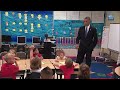 President Obama Talks with First-Graders at Tinker Elementary School