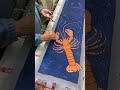 Background painting and adding salt to “Lobster Love”