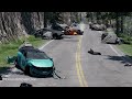 Massive Spike Strip Pileup Car Crashes #107 – BeamNG Drive | CrashBoomPunk