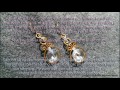 Simple earring with big stones - How to make handmade jewelry 10