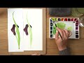 How to paint a Calla Lily | Watercolor painting tutorial