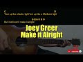 Joey Greer - Make it Alright Guitar Chords cover