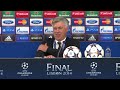 Real Madrid players gatecrash Carlo Ancelotti’s press conference after winning the Champions League