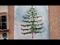 How to draw Christmas tree ? Watercolor Painting / merry Christmas / Christmas Drawing Ideas 🎄