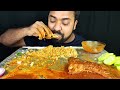 HUGE SPICY BIG FISH CURRY, BIG FISH HEAD CURRY, GRAVY, RICE, SALAD, CHILI MUKBANG ASMR EATING SHOW |