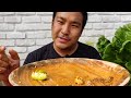 Eating delicious pork curry in Naga style || spicy stinky beans chutney || kents vlog.