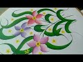 Pillow Cover Painting Design very easy beautiful flower painting step by step