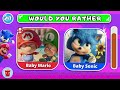 Would You Rather... SONIC vs SUPER MARIO! ⚡️🍄
