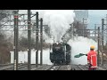 【4K】京都鉄道博物館　D51200構内試運転スタート！有火蒸気2機の競煙、煙にむせぶ梅小路　2024.03.23