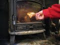 How to light a fire with a large fir-cone-fire-lighter - www.firconefirelighters.co.uk