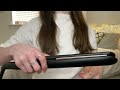 ASMR Straightening your hair | brushing + combing your hair | Spray sounds | camera combing