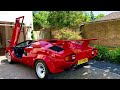 Countach startup. Loud, sounds like an aero V12