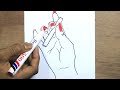 Smoking hand style drawing / how to draw a face - pencil sketch......