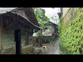 Heavy rain in beautiful hilly village||very strong and beautiful||indonesian village