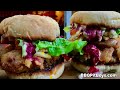 Chicken Fried Beef and Chicken Steak Burger