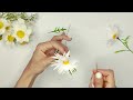 White Daisy Crepe Paper Flowers  | Easy tutorial | Video Tutorials | Art and Craft | Handmade Art