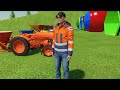 TRANSPORTING & SPREADING LIME with MINI PORSCHE TRACTORS & COLORED SPREADERS ! Farming Simulator 22