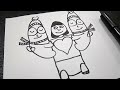 How to turn words MOM into a Cartoon ! Learn drawing art on paper for kids