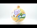 I Love Art Glass Ball Christmas Ornament (KK-1644-100)