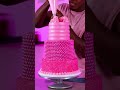 Using only the color PINK for this cake #shorts
